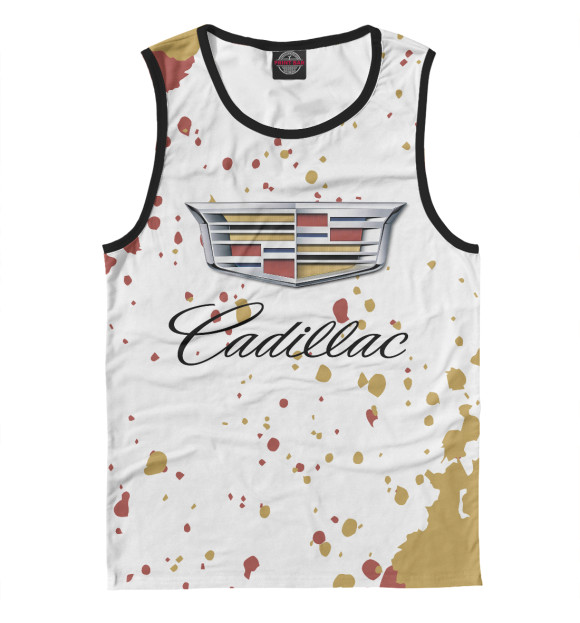 Мужская майка с изображением Cadillac цвета Белый