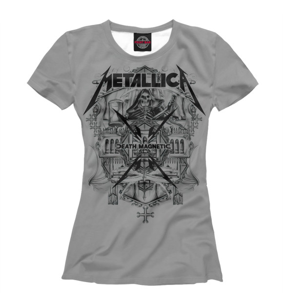 Женская футболка с изображением Metallica цвета Белый
