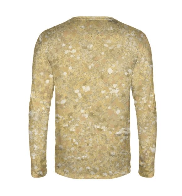 Мужской лонгслив с изображением Аммонит на желтом фоне цвета Белый