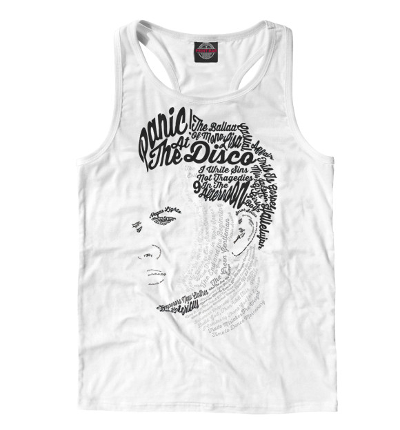 Мужская майка-борцовка с изображением Panic! At the disco цвета Белый