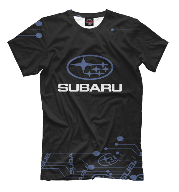 Футболка для мальчиков с изображением Subaru цвета Белый