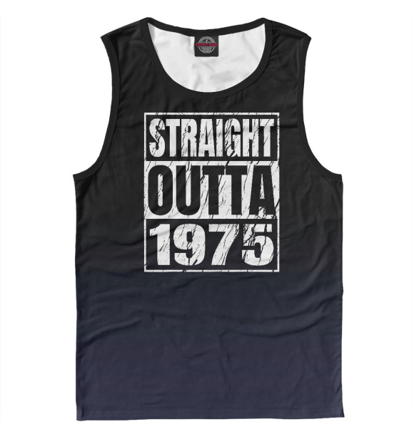 Майка для мальчика с изображением Straight Outta 1975 цвета Белый