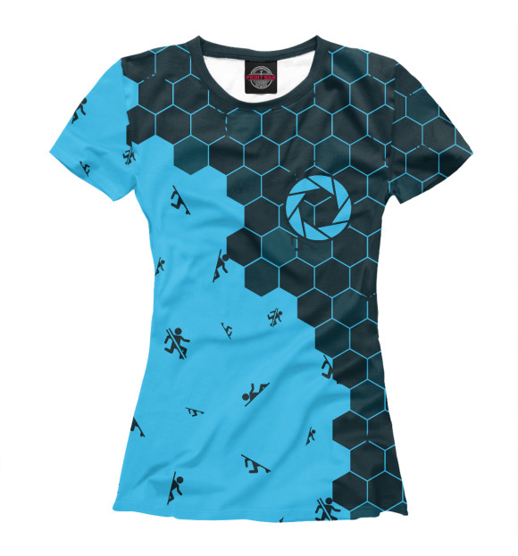 Футболка для девочек с изображением Portal / Портал цвета Белый