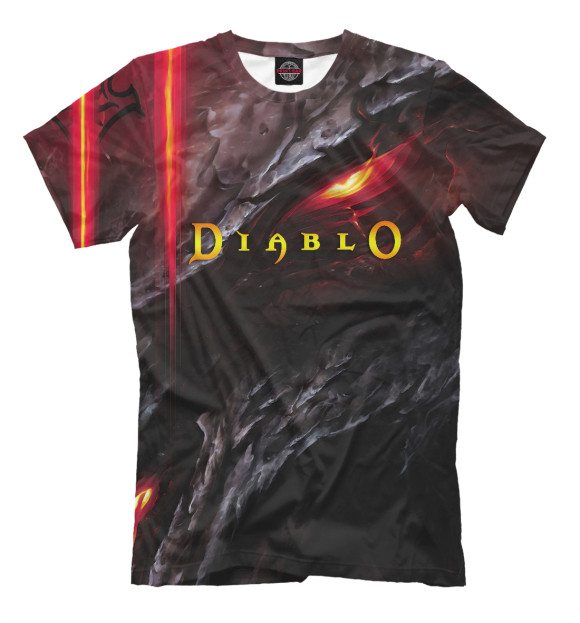 Мужская футболка с изображением Diablo | Диабло цвета Белый