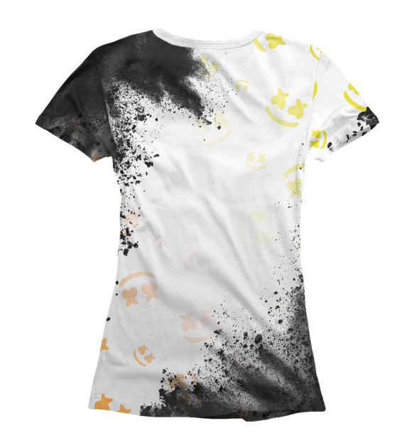 Женская футболка с изображением Marshmello / Маршмеллоу цвета Белый