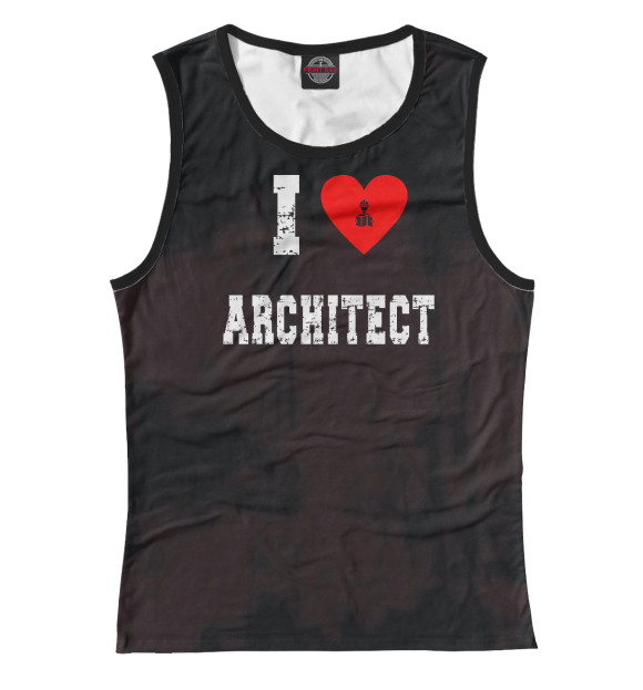 Майка для девочки с изображением Architect цвета Белый