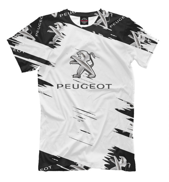 Футболка для мальчиков с изображением Peugeot цвета Белый