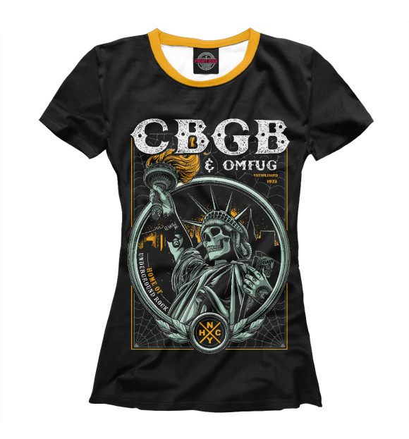 Футболка для девочек с изображением CBGB NYC цвета Белый