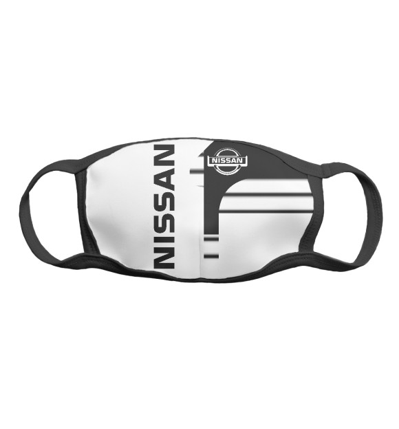 Маска тканевая с изображением Nissan цвета Белый