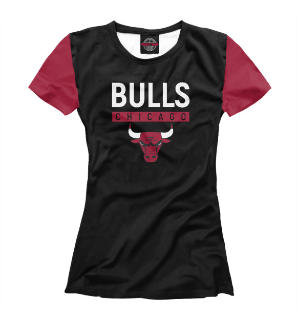 Женская футболка с изображением Chicago Bulls цвета Белый