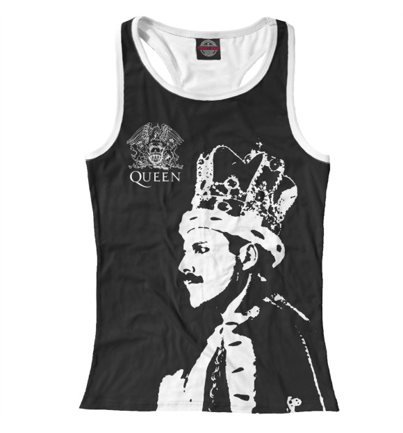 Женская майка-борцовка с изображением Queen цвета Белый