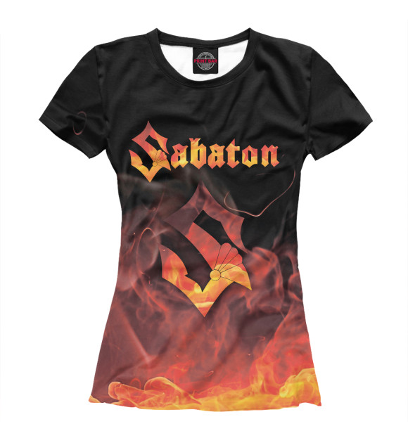 Футболка для девочек с изображением Sabaton цвета Белый