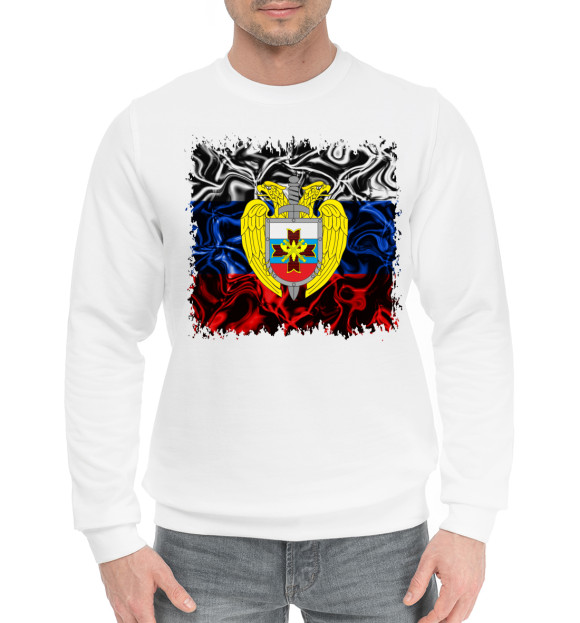 Мужской хлопковый свитшот с изображением Президентский полк цвета Белый