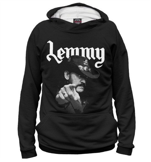 Мужское худи с изображением Lemmy цвета Белый