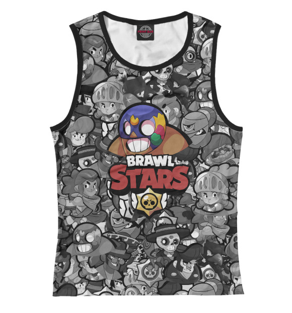 Майка для девочки с изображением Brawl Stars El Primo цвета Белый