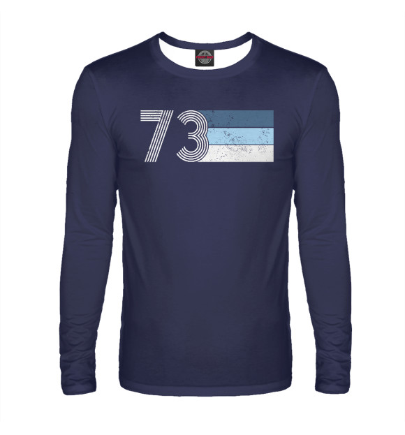 Мужской лонгслив с изображением Vintage 73 цвета Белый