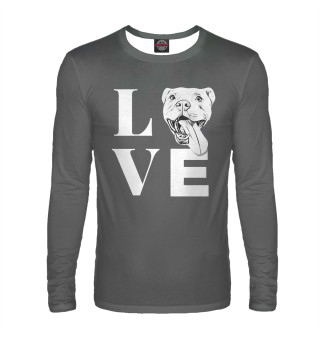 Мужской лонгслив Love Pit Bulls