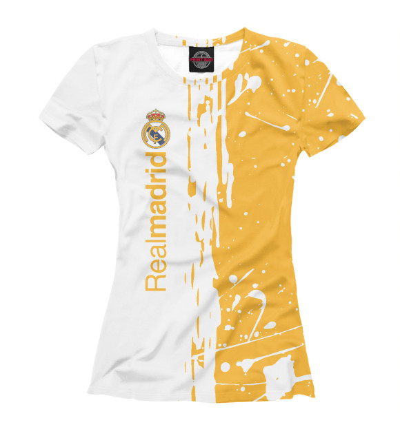 Футболка для девочек с изображением Real Madrid цвета Белый