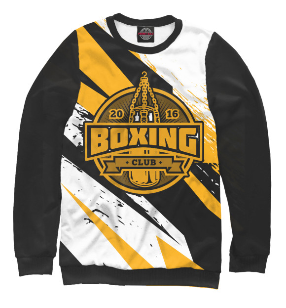 Женский свитшот с изображением Boxing Club цвета Белый