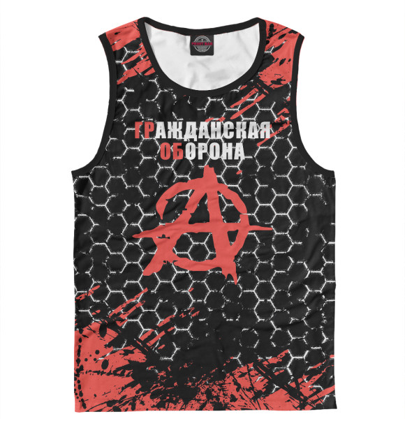 Мужская майка с изображением Гражданская Оборона цвета Белый