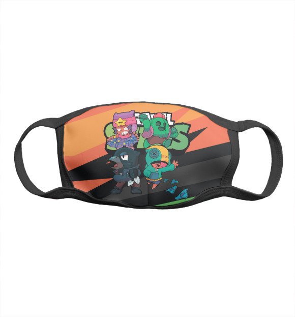 Маска тканевая с изображением Команда Brawl Stars цвета Белый