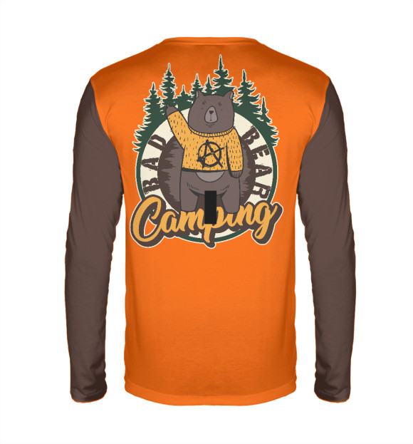 Мужской лонгслив с изображением Bad Bear Camp цвета Белый