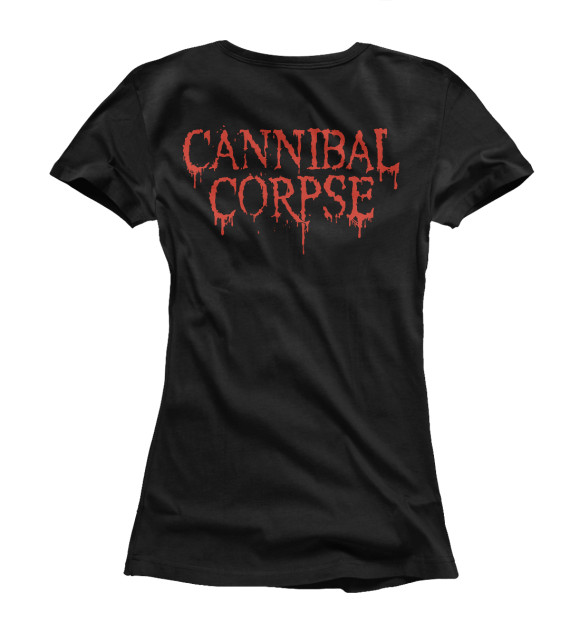 Женская футболка с изображением Cannibal Corpse цвета Белый