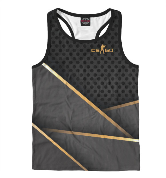 Мужская майка-борцовка с изображением Counter-Strike цвета Белый