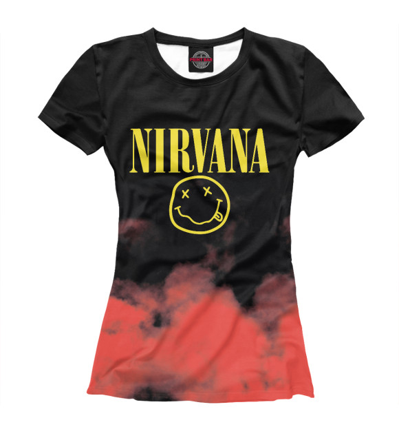 Женская футболка с изображением Nirvana цвета Белый