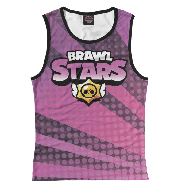 Женская майка с изображением Brawl Stars цвета Белый