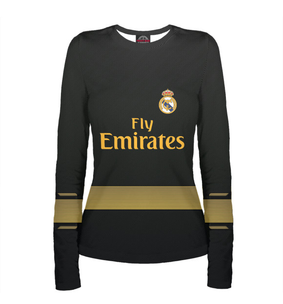 Женский лонгслив с изображением Real Madrid цвета Белый