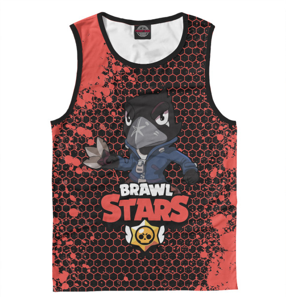 Майка для мальчика с изображением Brawl Stars Crow цвета Белый
