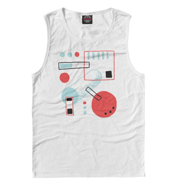 Мужская майка с изображением Цветовая абстракция цвета Белый