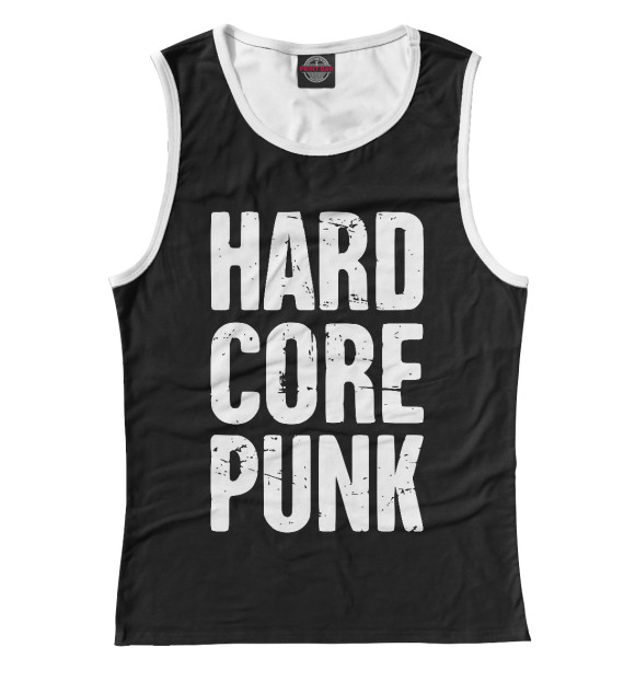 Майка для девочки с изображением Hard core punk цвета Белый