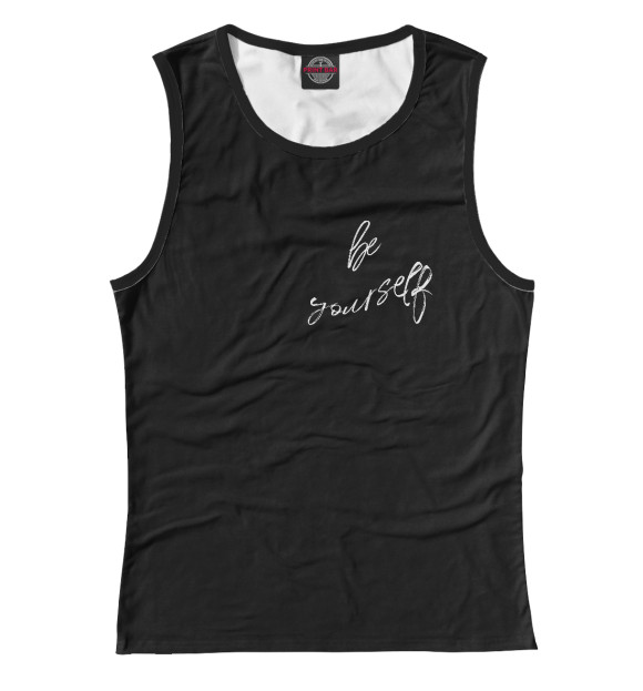 Майка для девочки с изображением Будь собой цвета Белый