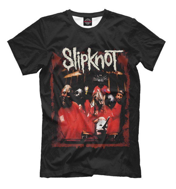 Мужская футболка с изображением Slipknot цвета Белый
