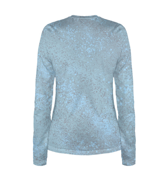 Женский лонгслив с изображением Кролик байкер дерзкий серый цвета Белый