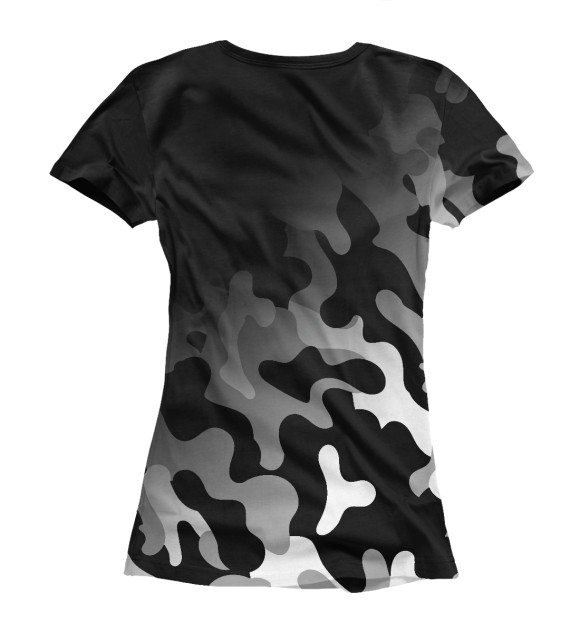 Женская футболка с изображением Poppy Playtime + Милитари цвета Белый