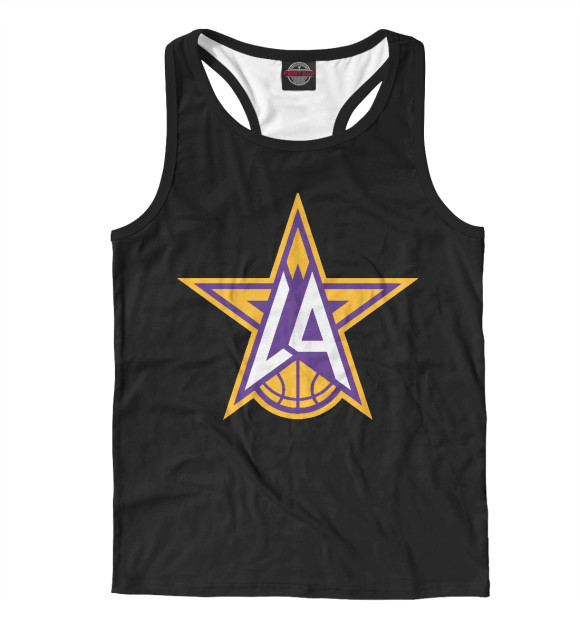 Мужская майка-борцовка с изображением Lakers цвета Белый