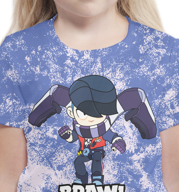 Футболка для девочек с изображением Эдгар  Edgar Brawl Stars цвета Белый