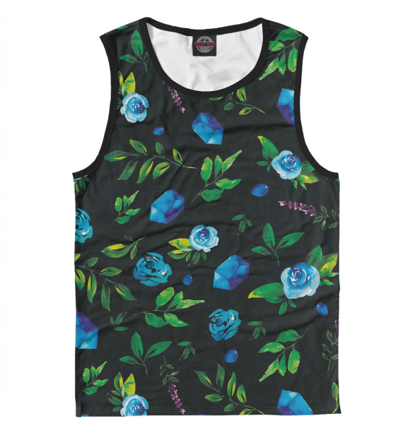 Майка для мальчика с изображением Фиолетовые цветы цвета Белый