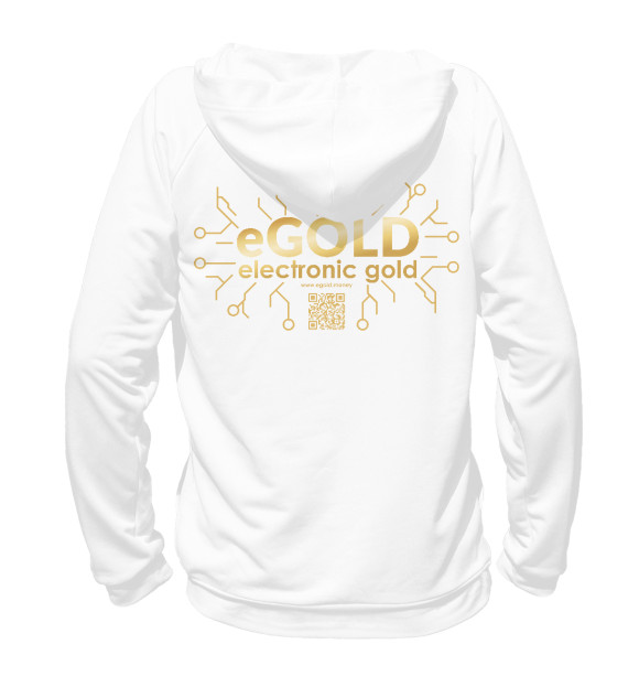 Женское худи с изображением Electogold white eGOLD цвета Белый