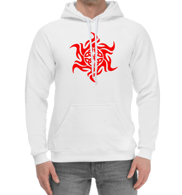 Женский хлопковый худи с изображением Валькирия цвета Белый