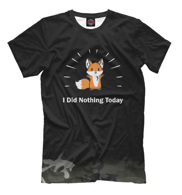 Футболка для мальчиков с изображением I Did Nothing Today цвета Белый