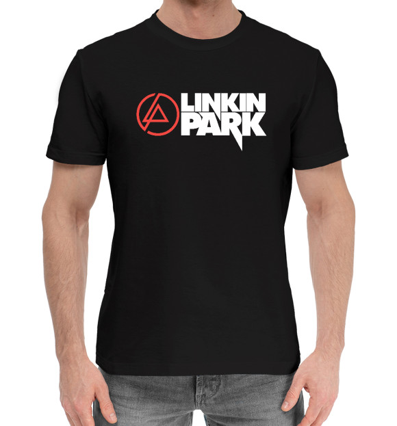 Мужская хлопковая футболка с изображением Linkin Park цвета Черный