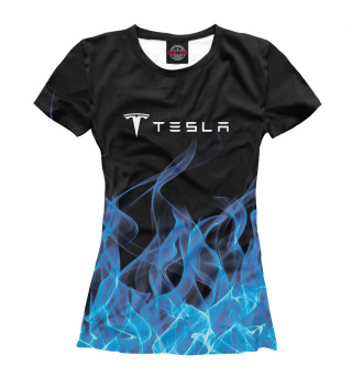 Женская футболка Tesla