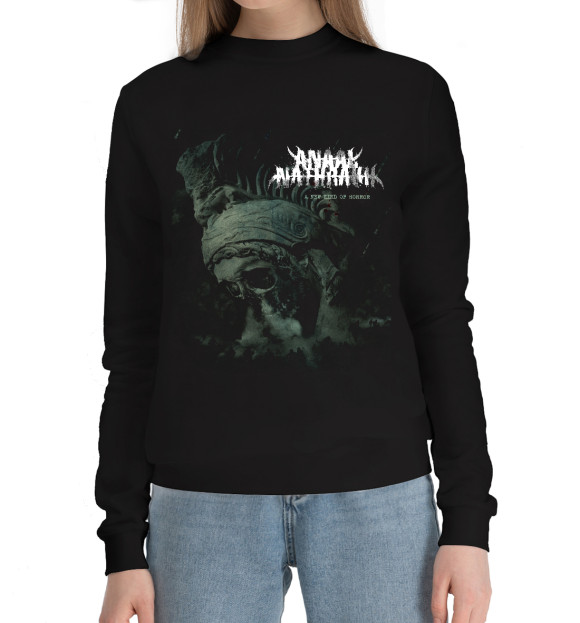 Женский хлопковый свитшот с изображением Anaalnathrakh цвета Черный