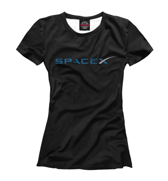 Женская футболка с изображением SpaceX цвета Белый