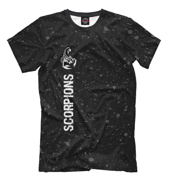 Мужская футболка с изображением Scorpions Glitch Темный цвета Белый