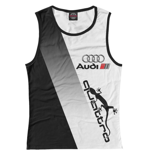 Майка для девочки с изображением Audi цвета Белый